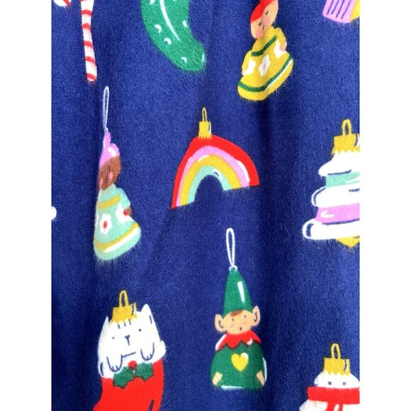 Hanna Andersson Flannel Pajama Pant Christmas Heirloom Ornaments Unisex Medium - Picture 7 of 10